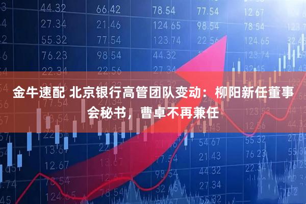 金牛速配 北京银行高管团队变动：柳阳新任董事会秘书，曹卓不再兼任