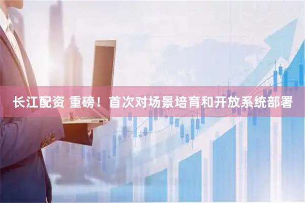 长江配资 重磅！首次对场景培育和开放系统部署